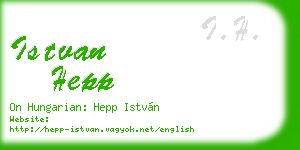 istvan hepp business card